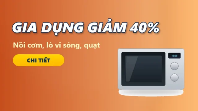Gia dụng giảm đến 40% – Nồi cơm, lò vi sóng, quạt điện